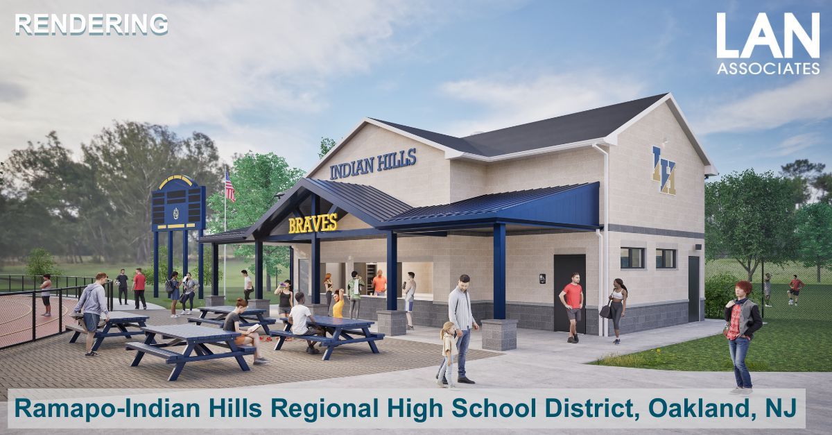 Architectural rendering of Indian Hills concession building
